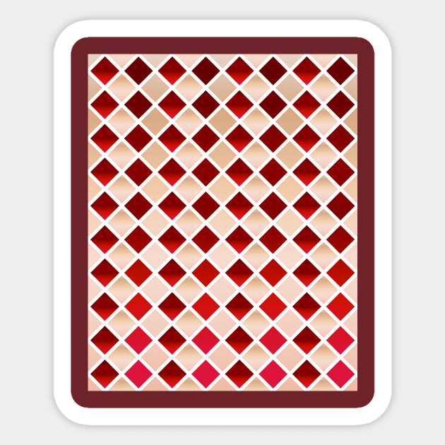 Flesh and Blood (Diamond Checkered) Sticker by Aqua Juan